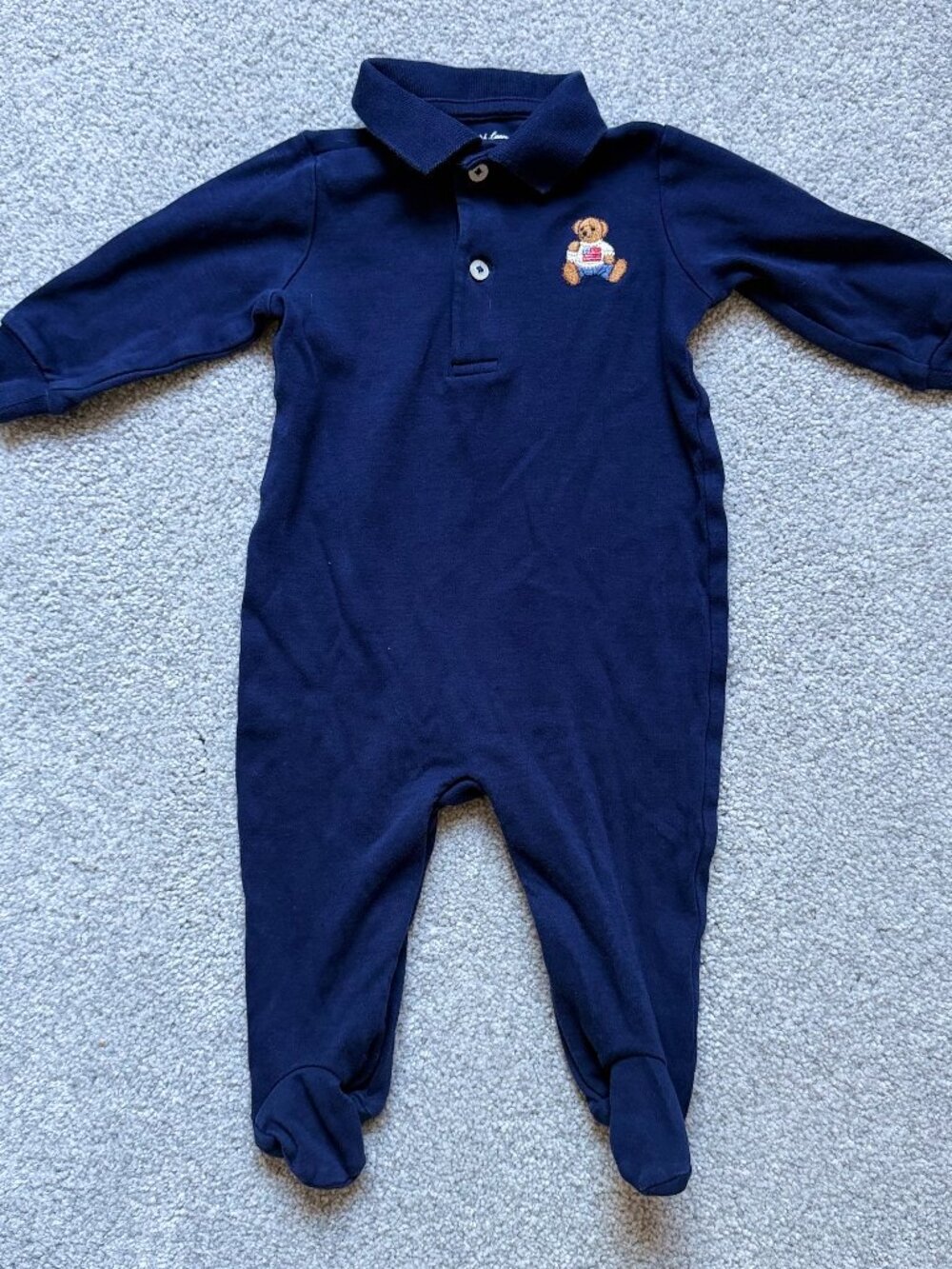 Ralph Lauren Navy Blue Footie Outfit Size 6months